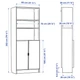 Книжкова шафа з дверцятами IKEA BILLY / HOGBO 80х30х202 см біла (994.843.86) - зображення 3