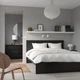Ліжко IKEA MALM 140х200 см чорно-коричневе (499.292.29) - изображение 3