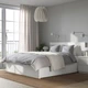 Ліжко з 4 ящиками IKEA MALM 140x200 см Leirsund біле (790.199.16) - изображение 4