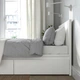Ліжко з 4 ящиками IKEA MALM 140x200 см Leirsund біле (790.199.16) - изображение 5