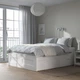 Ліжко з ящиками IKEA BRIMNES 160x200 см Luroy біле (099.029.34) - изображение 2