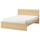 Ліжко IKEA MALM 180х200 см шпон біленого дуба (990.225.50) - изображение 1