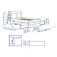 Ліжко з ящиками IKEA BRIMNES 180х200 см біле (190.991.57) - зображення 8