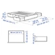 Ліжко з ящиками IKEA NORDLI 140х200 см антрацит (903.727.79) - зображення 6
