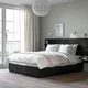 Ліжко з ящиками для зберігання IKEA NORDLI 140х200 см антрацит (192.414.05) - изображение 3