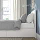 Ліжко з 2 ящиками IKEA MALM 120х200 см біле (690.682.24) - изображение 3