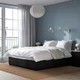 Ліжко з ящиками IKEA NORDLI 140х200 см антрацит (903.727.79) - зображення 3