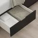 Ліжко з ящиками IKEA NORDLI 140х200 см антрацит (903.727.79) - зображення 5