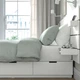 Ліжко з ящиками для зберігання IKEA NORDLI 140х200 см біле (092.414.20) - изображение 4