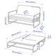Диван розкладний IKEA HAMMARN Knisa темно-сірий/чорний 120 см (903.543.27) - изображение 8