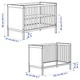 Дитяче ліжечко IKEA SUNDVIK 60х120 см сіре (504.940.75) - зображення 2