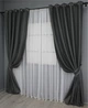 Комплект штор на люверсах VR-Textil Midnight № 1399ш 150х270 см 2 шт Графітовий (37-0139) - зображення 3