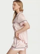Піжама сатинова рожева шорти+сорочка розмір S Victoria's Secret Satin Short Pajama Set - зображення 4