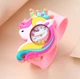 Дитячий механічний годинник Unicorn наручний годинник для дітей у формі Єдинорога + батарейка, рожевий (87078117) - зображення 1