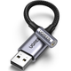 Звукова картая UGREEN CM477 USB 2.0 to 3.5mm Aluminum Alloy 25cm Dark Gray (30757) - изображение 2