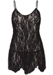 Жіночий еротичний Пеньюар Leg Avenue Rose Lace Flair Chemise Чорний XL/XXL (SO9102) - зображення 2