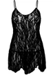 Жіночий еротичний Пеньюар Leg Avenue Rose Lace Flair Chemise Чорний S/M/L (SO9100) - зображення 3