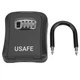 Подвесной мини сейф для ключей USafe KS05 с крючком, кодовым замком и антивандальным корпусом, Черный - изображение 5