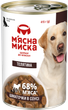 Влажный корм для взрослых собак Мясная миска кусочки в соусе с телятиной, 415 г - изображение 1