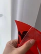 Дзеркальна наліпка на стіну-перо "Feather М" — акрилова панель для декору інтер'єру, 73*18 см, червона (700105) - зображення 4