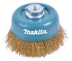 Проволочная щетка Makita D-39780 (90 мм, 0.3 мм) чашечная латунная для УШМ (6688) - изображение 1