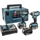 Набір інструментів Makita DLX2131JX1 (18В, 3 Ач) Акумуляторний шурупокрут DHP482Z + Акумуляторний гайкокрут DTD152Z + 3 АКБ BL1830, зарядний пристрій DC18RC та Makpac кейс (6946) - зображення 2