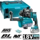 Аккумуляторный бесщеточный перфоратор Makita DHR182ZWJ LXT SDS-Plus + кейс Makpac электрический трехрежимный ручной (4182) - изображение 1