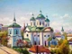 Картина маслом 30х40см Церковь Покровы Киев на холсте ручная работа художника Alleya-kartin - изображение 4