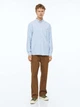 Рубашка хлопковая летняя мужская H&M 061013956 S Светло-голубая (6666000322692) - изображение 5