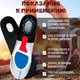 Спортивные стельки с амортизирующей пяткой стельки с поддержкой свода стопы для длительной ходьбы и спорта 39-46 EVA Черные - изображение 9