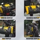 Сумка водонепроницаемая MOTOWOLF 66л, кофр на мотоцикл и квадроцикл черно-желтая - изображение 7