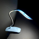 Led лампа настільна на прищіпці з акумулятором та USB висота 27см, 14 світлодіодів 3 режими свічення, синя - зображення 2