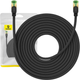 Patchcord Baseus Cat 8 SFTP 15 m Black (B0013320C111-08) - obraz 6