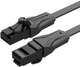 Patchcord Vention Cat 6 UTP 10 m Black (6922794722316) - obraz 1