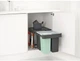 Бак для мусора Brabantia Sort&Go 10 л + 10 л + 20 л 3 шт. Темно-серый + зеленый (232541_MIRS) - изображение 5