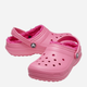 Chodaki dziecięce dla dziewczynki ocieplane Crocs Classic Fuzz-Lined Casual CR207009 23-24 (C7) 14.5 cm Różowe (196265407606) - obraz 2