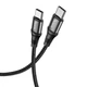 Кабель HOCO X50 Type-C to Type-C Exquisito 100W charging data cable 2м Black (6931474734402) - изображение 1