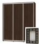 Шафа-купе тридверна Алекса 170*45*240 Горіх селект кам'яний 3 двері ДСП ШК-04 - зображення 1