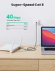 Високошвидкісний інтернет кабель RJ45 Cat8 Ethernet UGREEN круглий Lan мережевий кабель шнур 0.5 м (90540) - зображення 3