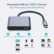 USB Type-C перехідник Хаб концентратор 3 в 1 на HDMI + USB 3.0 + Type-C (PD) OTG 4K, Сірий (486760) - зображення 5