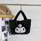 Женская повседневная сумка Kawaii Kuromi плюшевая сумочка для девушки / девочки в стиле Аниме с двумя ручками, черный (87148887) - изображение 1
