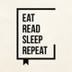 Кружка "Eat Read Sleep Repeat", Белый, английский, Крафтовая коробка, 425 мл - изображение 3