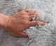 Меховый коврик Травка 200*90 см. Серый - изображение 2