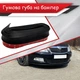 Резиновая губа на бампер Skoda Octavia A5 молдинг бампера юбка резиновая черная - изображение 1