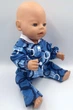 Одежда для Baby Born - Пижама синяя в принт - изображение 3