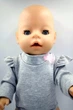 Боди серый с крылышками - одежда для пупса Baby Born 40 - 44 см - изображение 2