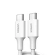Кабель UGREEN US264 USB-C to USB-C 60W QC4.0 PD3.0 3A 0.5m White (60517) - зображення 1