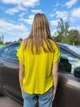 Футболка с надписью Zara Желтая (9981 L/30) - изображение 3
