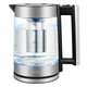 Электрический Чайник Электрочайник HOCO Kitchen high boron glass electric kettle HA01A |1.8л Стекло| Серый - изображение 3