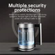 Електричний Чайник Електрочайник 1.8л HOCO HA01A Kitchen high boron glass electric kettle Silver з нержавіючої сталі та скла | Срібний - зображення 8